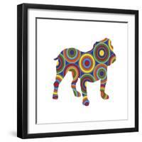 Bulldog Abstract Circles-Ron Magnes-Framed Giclee Print