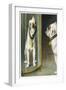 Bulldog Admires Its Reflection in a Distorting Mirror-null-Framed Art Print