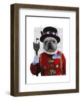 Bulldog Beefeater-Fab Funky-Framed Art Print