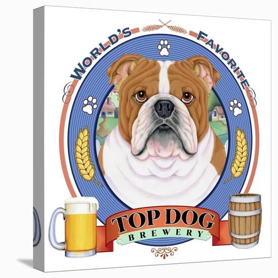 Bulldog Beer Label-Tomoyo Pitcher-Stretched Canvas