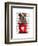 Bulldog Bucket of Love Red-Fab Funky-Framed Art Print