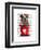 Bulldog Bucket of Love Red-Fab Funky-Framed Art Print