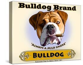 Bulldog Cigar-Brian Rubenacker-Stretched Canvas