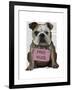 Bulldog Free Hugs-Fab Funky-Framed Art Print