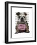 Bulldog Free Hugs-Fab Funky-Framed Art Print