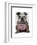 Bulldog Free Hugs-Fab Funky-Framed Art Print