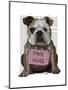 Bulldog Free Hugs-Fab Funky-Mounted Art Print