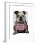 Bulldog Free Hugs-Fab Funky-Framed Art Print