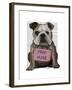 Bulldog Free Hugs-Fab Funky-Framed Art Print