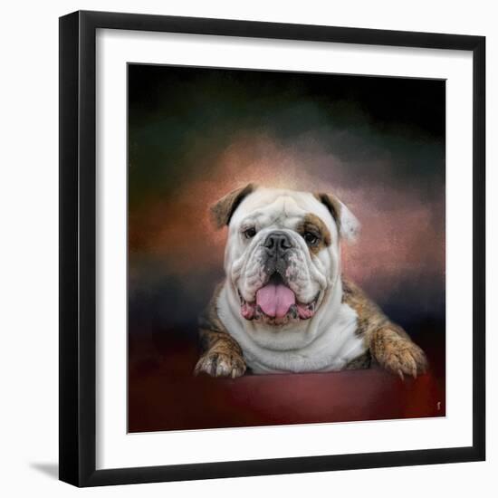 Bulldog Hanging Out-Jai Johnson-Framed Giclee Print