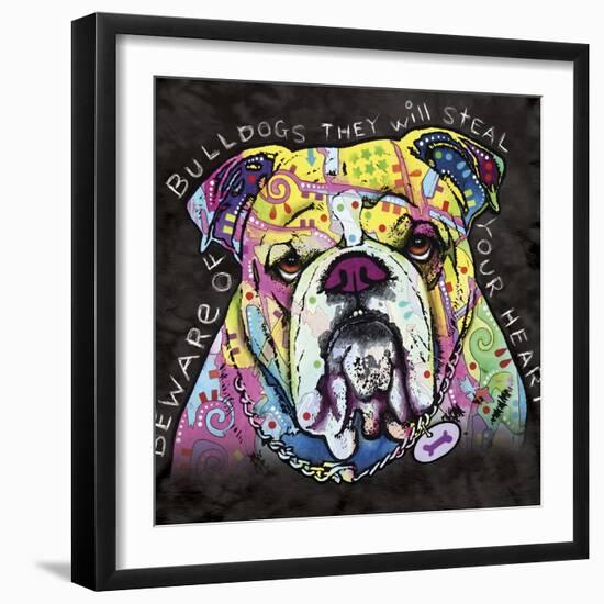 Bulldog Heart-Dean Russo-Framed Premium Giclee Print