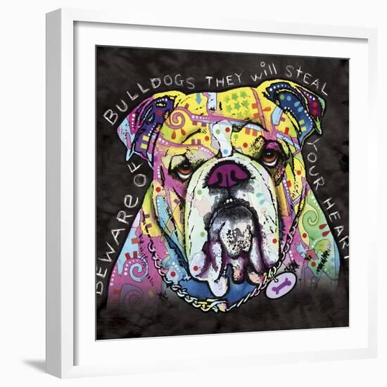Bulldog Heart-Dean Russo-Framed Giclee Print