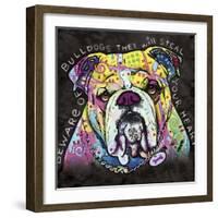 Bulldog Heart-Dean Russo-Framed Giclee Print