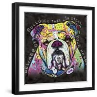 Bulldog Heart-Dean Russo-Framed Giclee Print