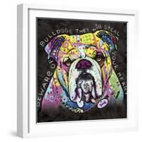 Bulldog Heart-Dean Russo-Framed Giclee Print