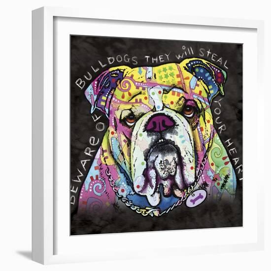 Bulldog Heart-Dean Russo-Framed Giclee Print