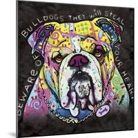 Bulldog Heart-Dean Russo-Mounted Giclee Print