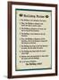 Bulldog House Rules Humor-null-Framed Art Print