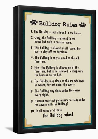 Bulldog House Rules-null-Framed Poster