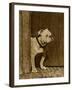 Bulldog in a Doorway-null-Framed Art Print