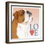 Bulldog Love-Tomoyo Pitcher-Framed Giclee Print