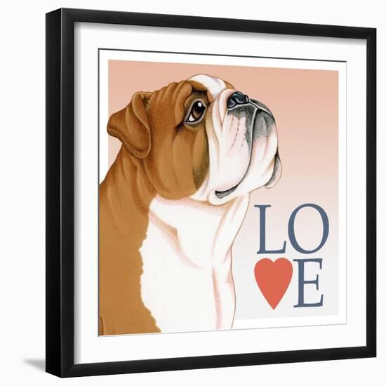 Bulldog Love-Tomoyo Pitcher-Framed Giclee Print