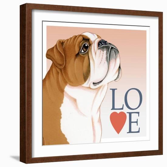 Bulldog Love-Tomoyo Pitcher-Framed Giclee Print