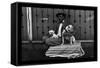 Bulldog, Master, and Pup-null-Framed Stretched Canvas