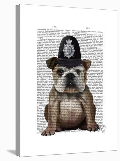 Bulldog Policeman-Fab Funky-Stretched Canvas