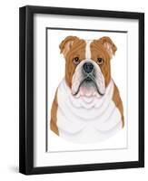 Bulldog Portrait-Tomoyo Pitcher-Framed Giclee Print