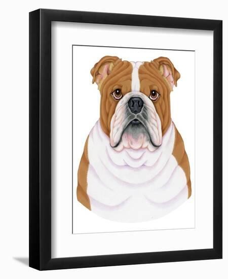 Bulldog Portrait-Tomoyo Pitcher-Framed Giclee Print