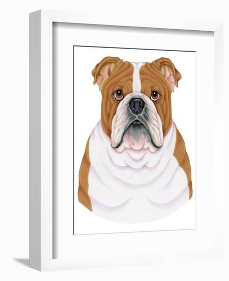 Bulldog Portrait-Tomoyo Pitcher-Framed Giclee Print