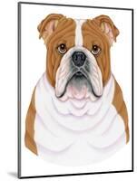 Bulldog Portrait-Tomoyo Pitcher-Mounted Giclee Print