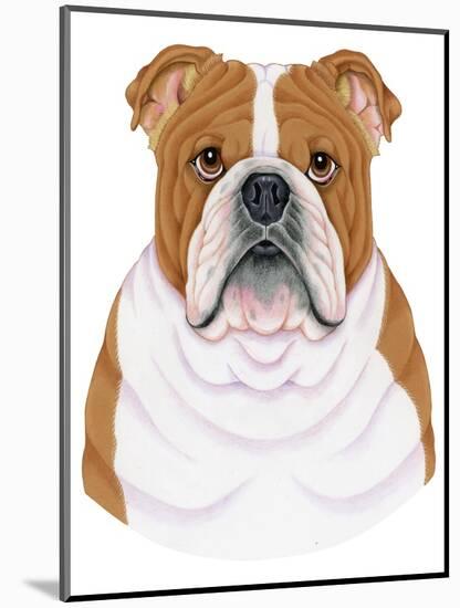 Bulldog Portrait-Tomoyo Pitcher-Mounted Giclee Print