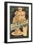 Bulldog - Retro Bisquit Ad-Lantern Press-Framed Art Print
