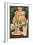 Bulldog - Retro Bisquit Ad-Lantern Press-Framed Art Print