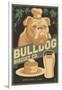 Bulldog - Retro Bisquit Ad-Lantern Press-Framed Art Print