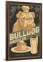 Bulldog - Retro Bisquit Ad-Lantern Press-Framed Art Print