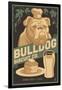 Bulldog - Retro Bisquit Ad-Lantern Press-Framed Art Print