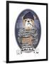 Bulldog Sailor with Tattoo-Olga Angellos-Framed Art Print