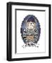 Bulldog Sailor with Tattoo-Olga Angellos-Framed Art Print