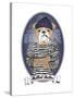 Bulldog Sailor with Tattoo-Olga Angellos-Stretched Canvas