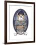 Bulldog Sailor with Tattoo-Olga Angellos-Framed Art Print