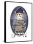 Bulldog Sailor with Tattoo-Olga Angellos-Framed Stretched Canvas