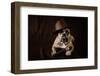 Bulldog With Hat And Cigar-feeferlump-Framed Photographic Print