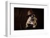 Bulldog With Hat And Cigar-feeferlump-Framed Photographic Print