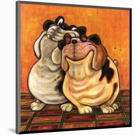 Bulldogs in Love-Kourosh-Mounted Art Print