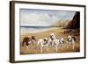 Bulldogs on a Beach-R. Ward Binks-Framed Giclee Print