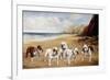 Bulldogs on a Beach-R. Ward Binks-Framed Giclee Print