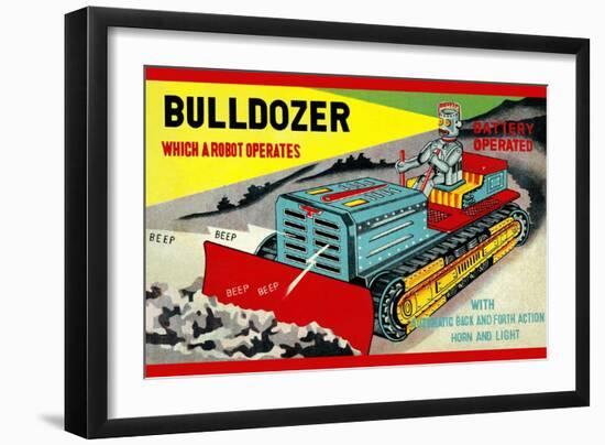 Bulldozer Which a Robot Operates-null-Framed Art Print
